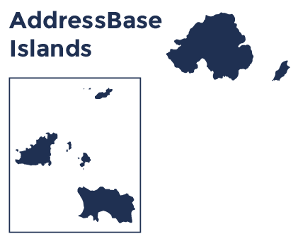 Illustration of the geographical outline of new Address Base Islands