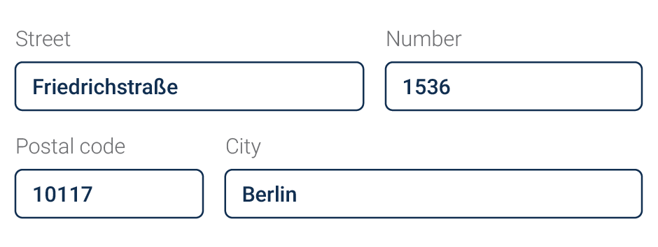 German address form