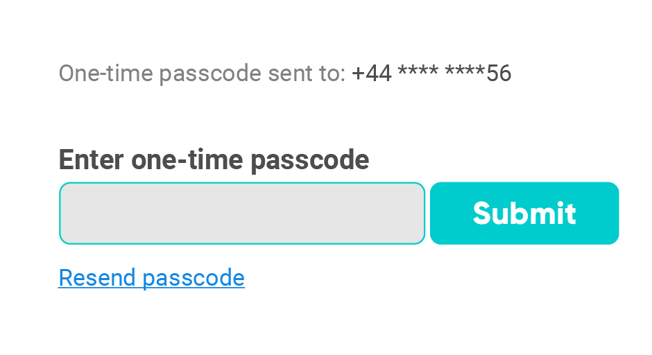 screenshot showing 2FA with a one-time password